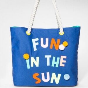 Cat & Jack Fun In The Sun Beach Tote Blue